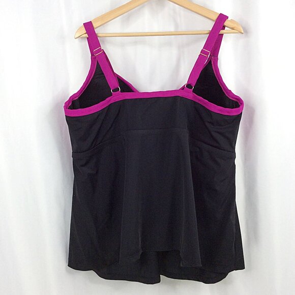 Swimsuits for All Women's Plus Size Bra Sized 46D Underwire Tankini Top - Picture 4 of 10